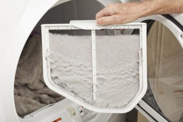 De-lint the dryer.